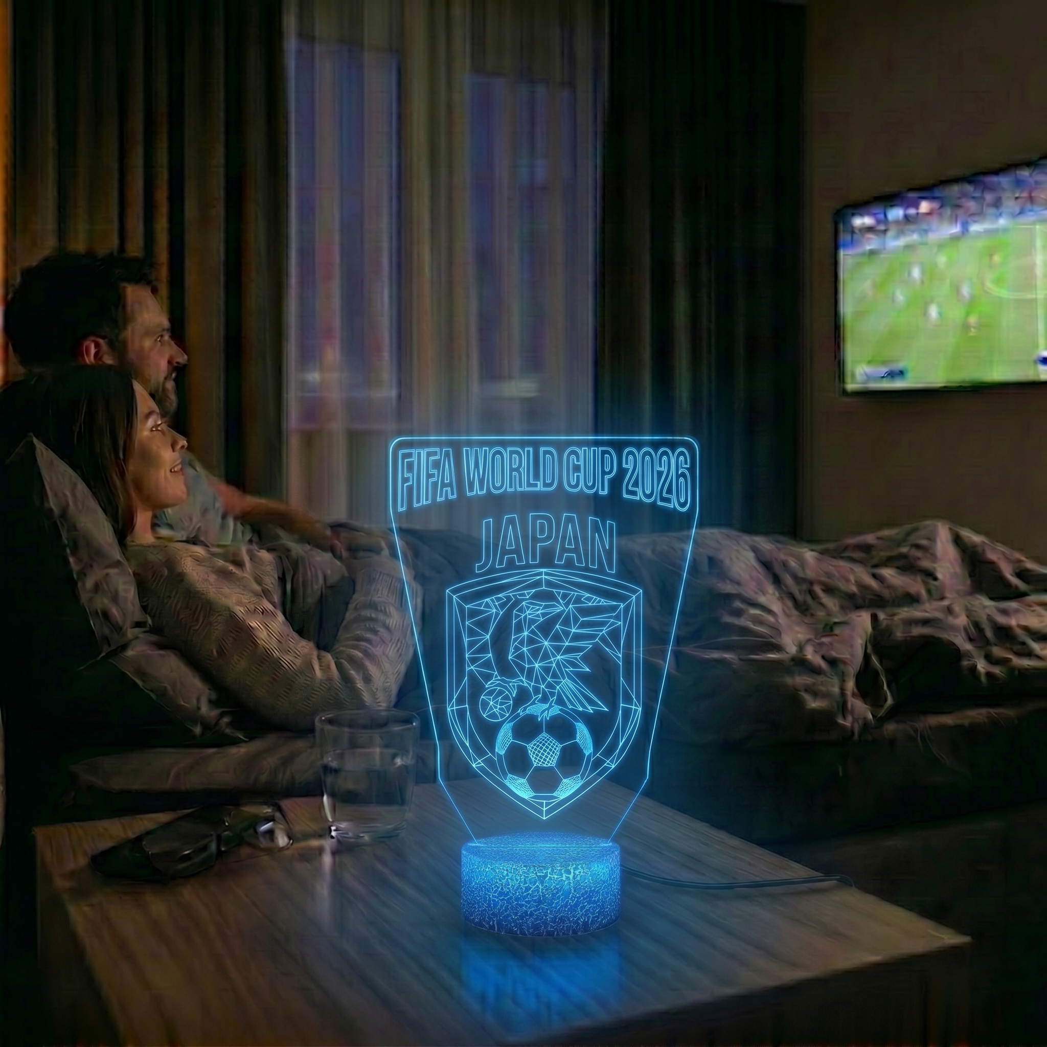 FIFA 2026 Japan Soccer Sports Themed 3D Optical Lamp