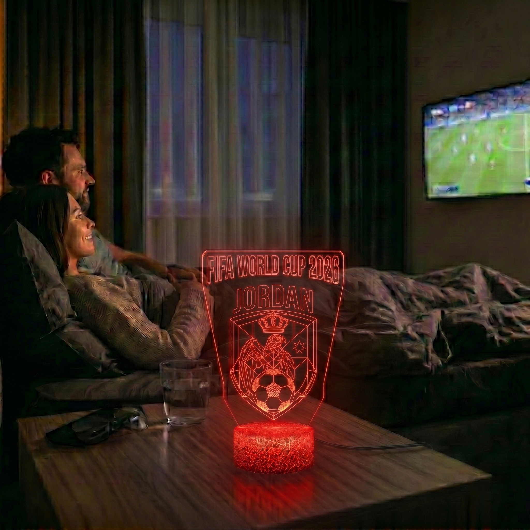FIFA 2026 Jordan Soccer Sports Themed 3D Optical Lamp