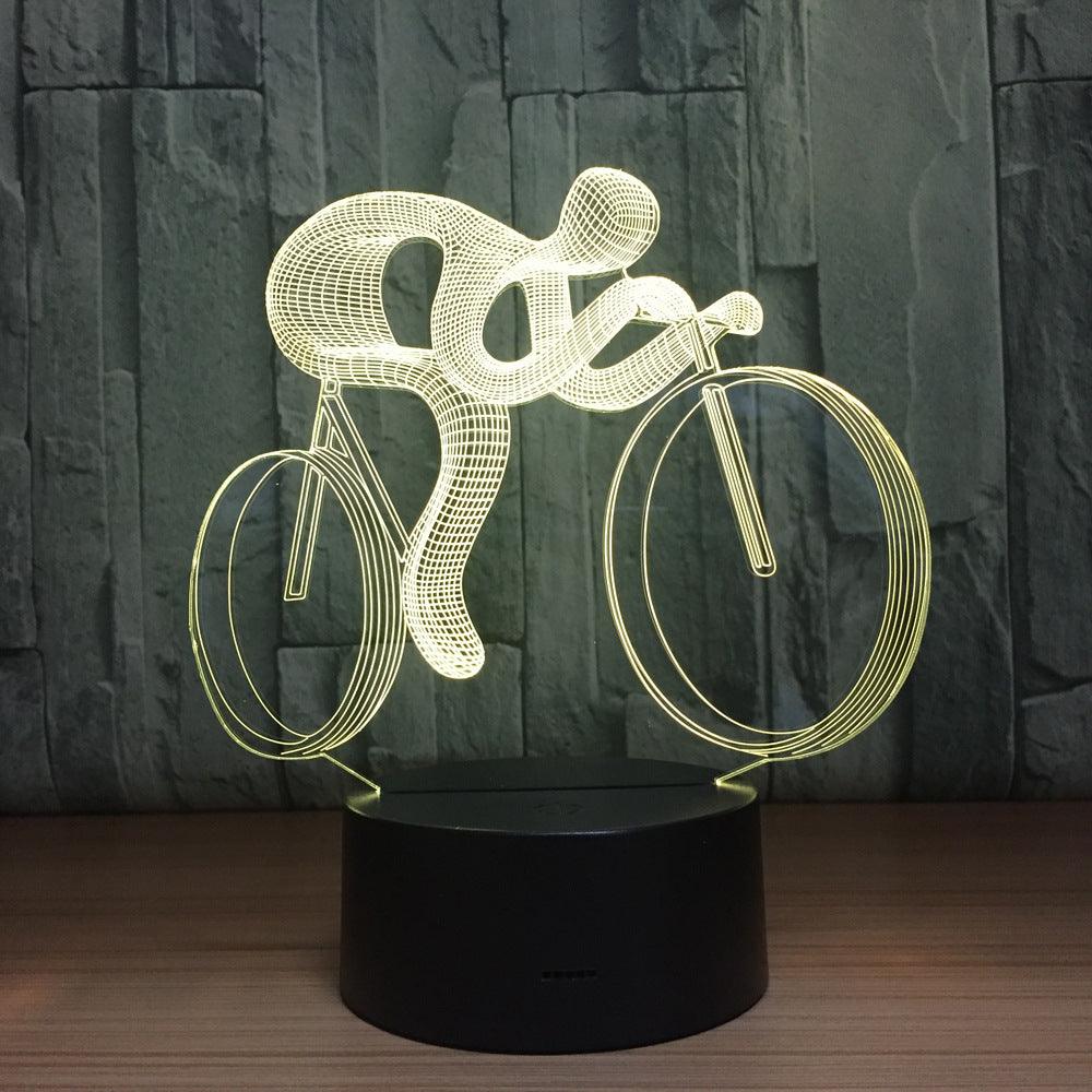 Cycling Biking 3D Optical Illusion Lamp-3D Optical Lamp