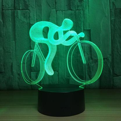 Cycling Biking 3D Optical Illusion Lamp - 3D Optical Lamp