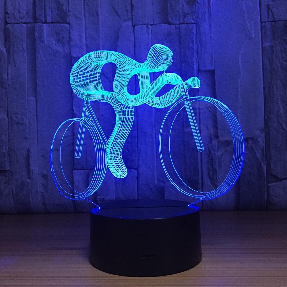 Cycling Biking 3D Optical Illusion Lamp - 3D Optical Lamp