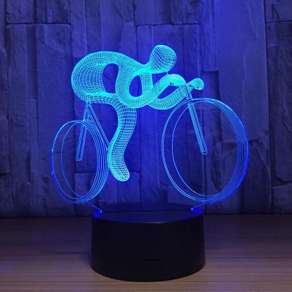 Cycling Biking 3D Optical Illusion Lamp - 3D Optical Lamp