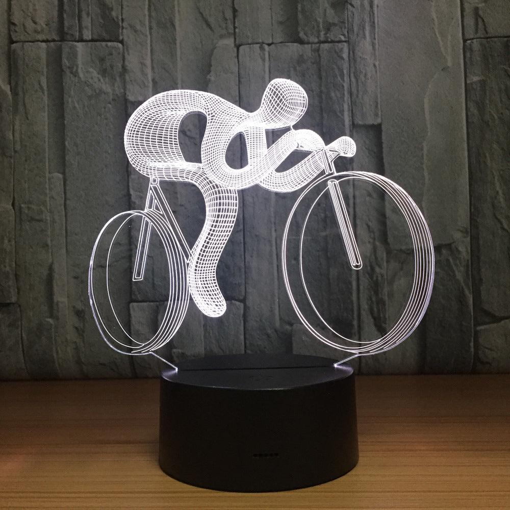 Cycling Biking 3D Optical Illusion Lamp - 3D Optical Lamp