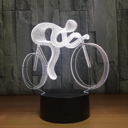 Cycling Biking 3D Optical Illusion Lamp - 3D Optical Lamp