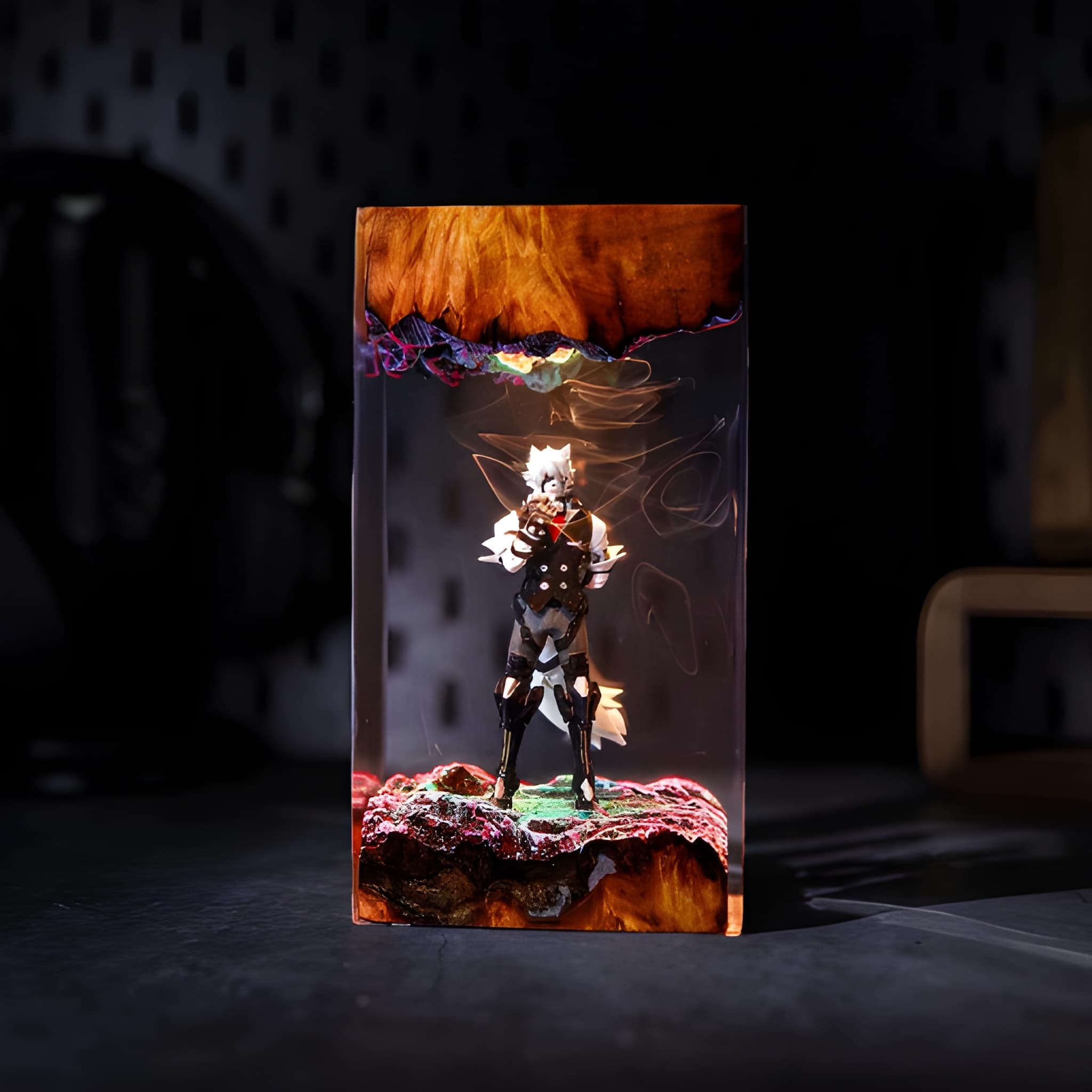 Handmade Wolf Sci Fi Game Lamp Desk Decor