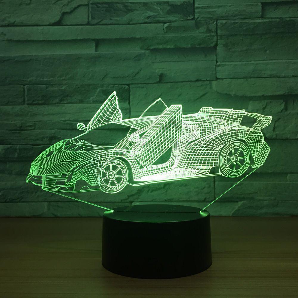 Roadster 3D Optical Illusion Lamp - 3D Optical Lamp