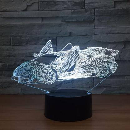Roadster 3D Optical Illusion Lamp - 3D Optical Lamp