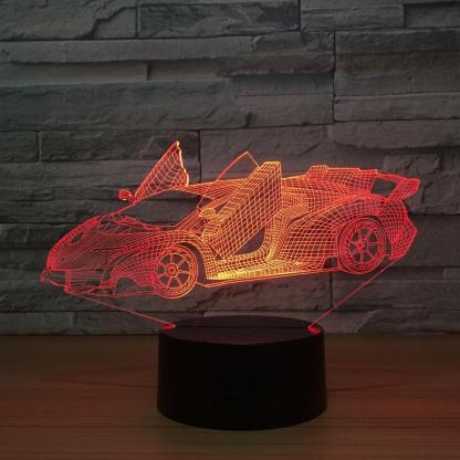 Roadster 3D Optical Illusion Lamp - 3D Optical Lamp