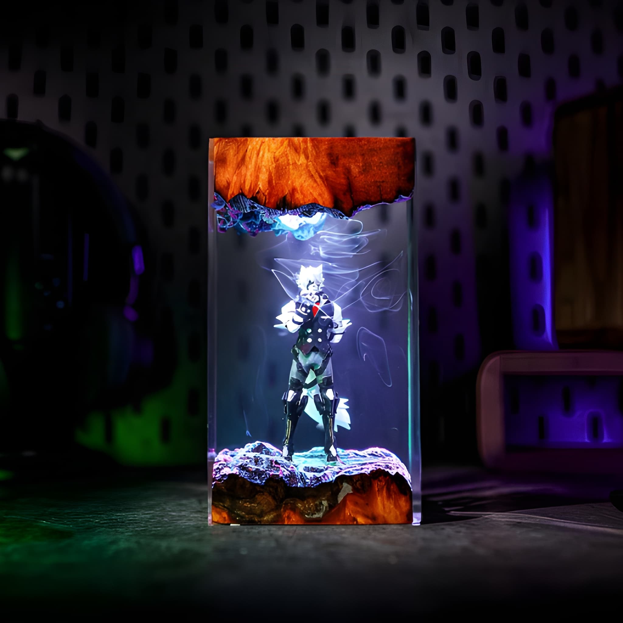 Handmade Wolf Sci Fi Game Lamp Desk Decor