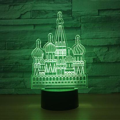 Russian Castle 3D Optical Illusion Lamp - 3D Optical Lamp