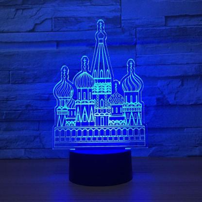 Russian Castle 3D Optical Illusion Lamp - 3D Optical Lamp