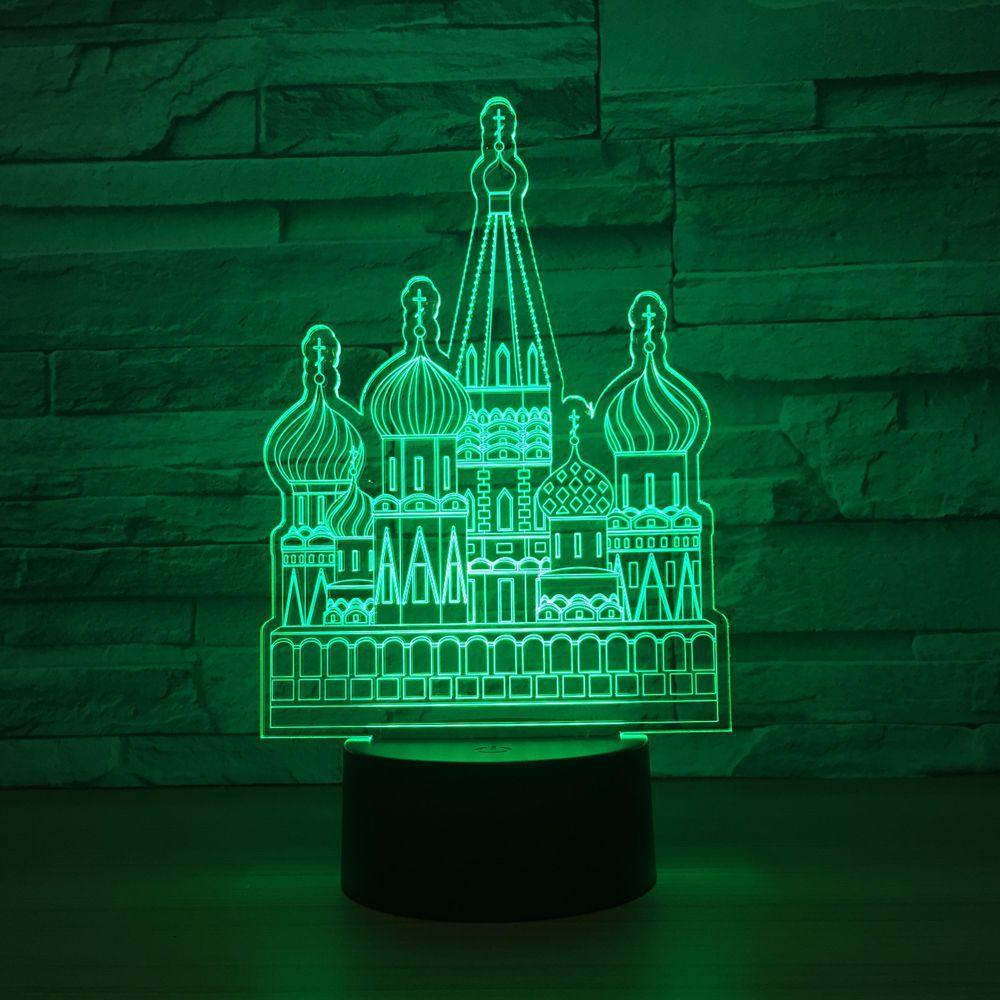 Russian Castle 3D Optical Illusion Lamp - 3D Optical Lamp