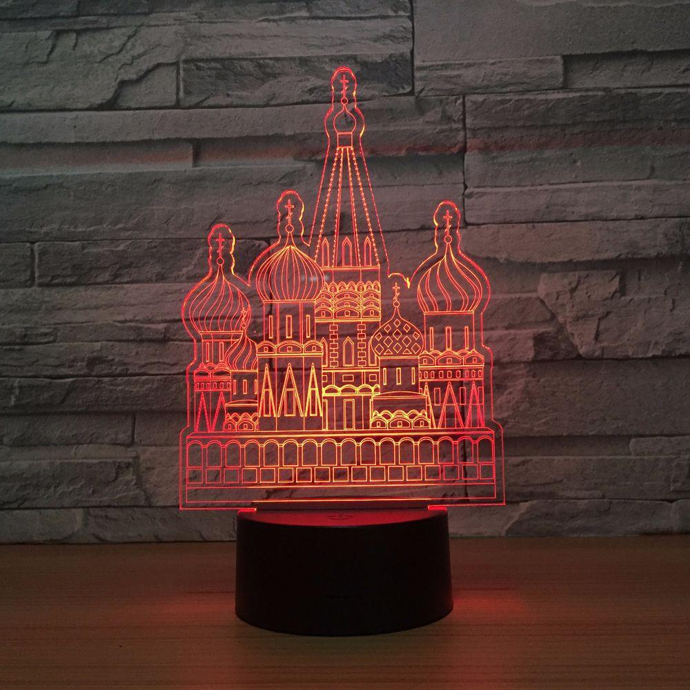 Russian Castle 3D Optical Illusion Lamp - 3D Optical Lamp