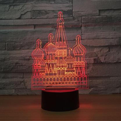 Russian Castle 3D Optical Illusion Lamp - 3D Optical Lamp
