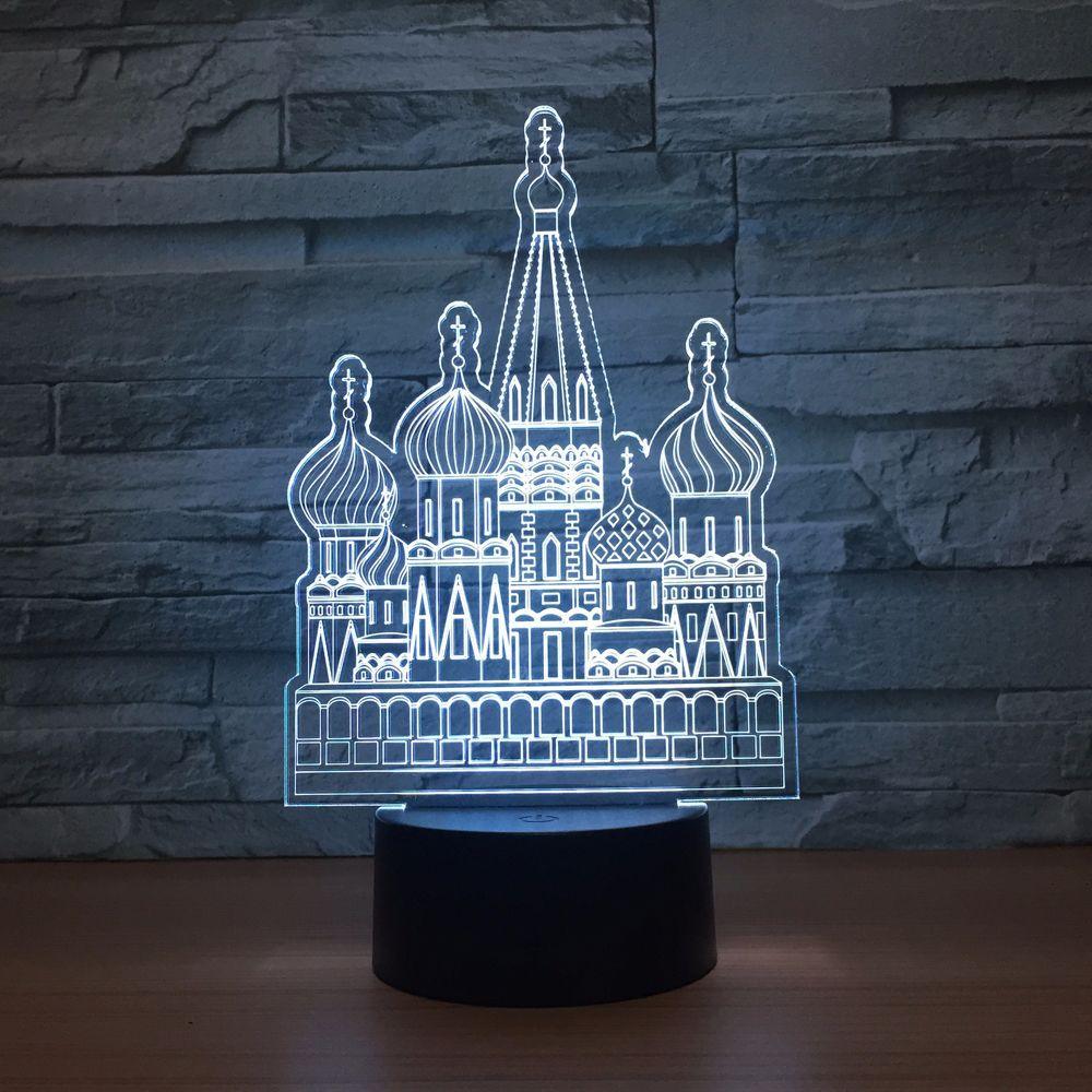Russian Castle 3D Optical Illusion Lamp - 3D Optical Lamp