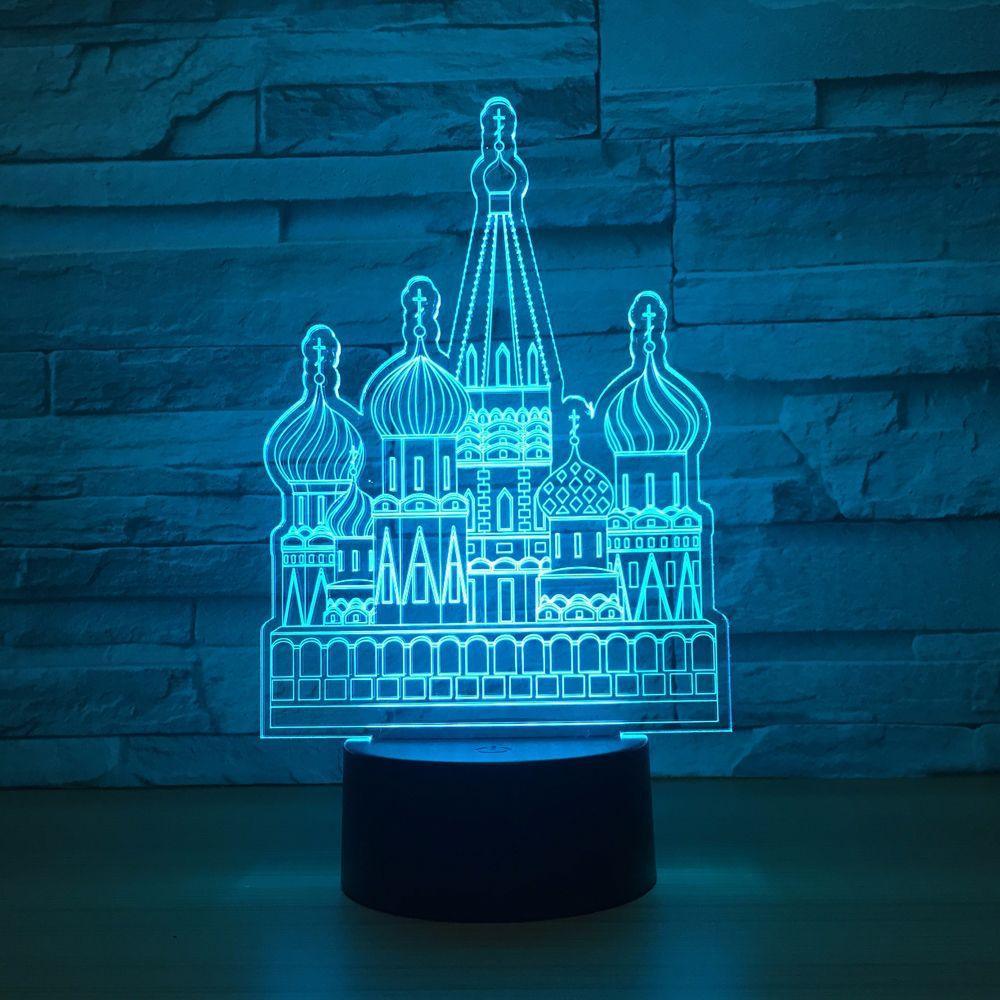 Russian Castle 3D Optical Illusion Lamp - 3D Optical Lamp
