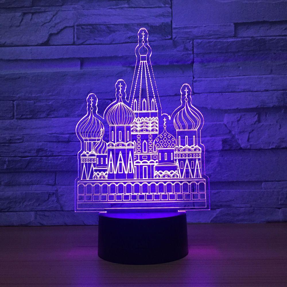 Russian Castle 3D Optical Illusion Lamp - 3D Optical Lamp