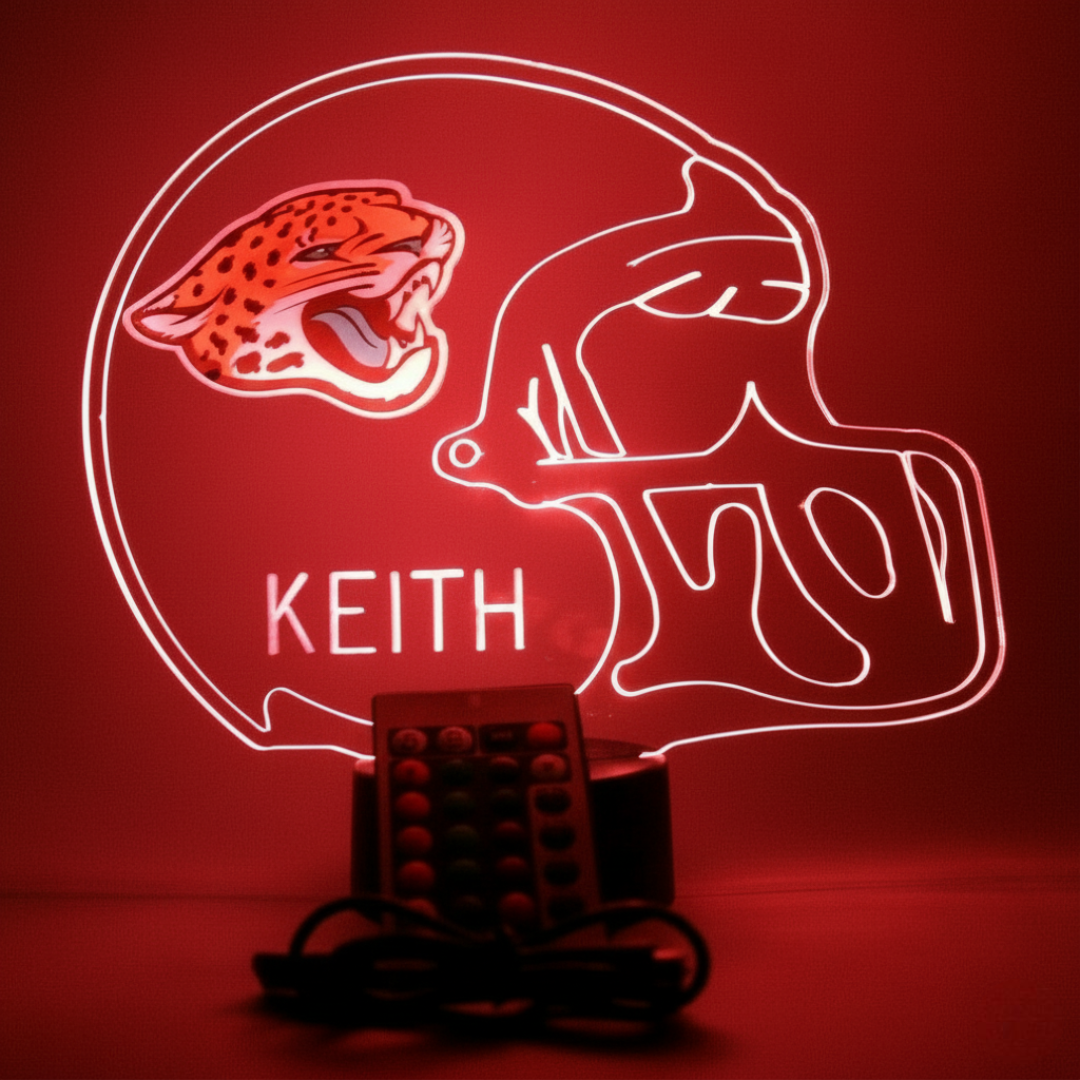 Jacksonville Jaguars Personalized LED Football Night Light