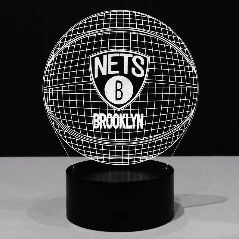 Brooklyn Nets Touch Lamp 7 Colors LED Night Light