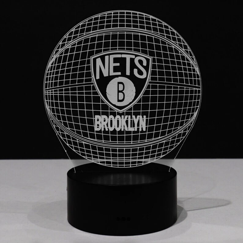 Brooklyn Nets Touch Lamp 7 Colors LED Night Light