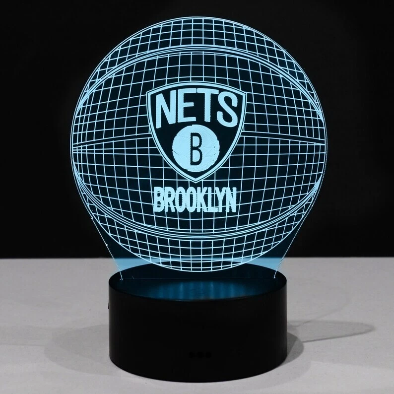 Brooklyn Nets Touch Lamp 7 Colors LED Night Light