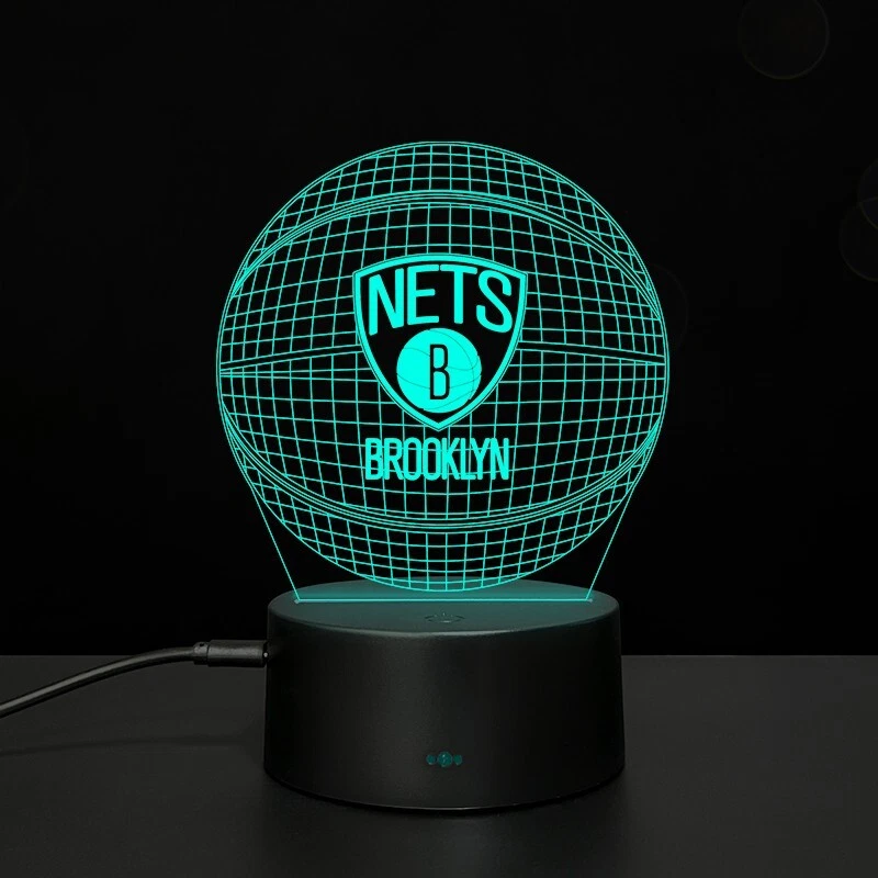 Brooklyn Nets Touch Lamp 7 Colors LED Night Light