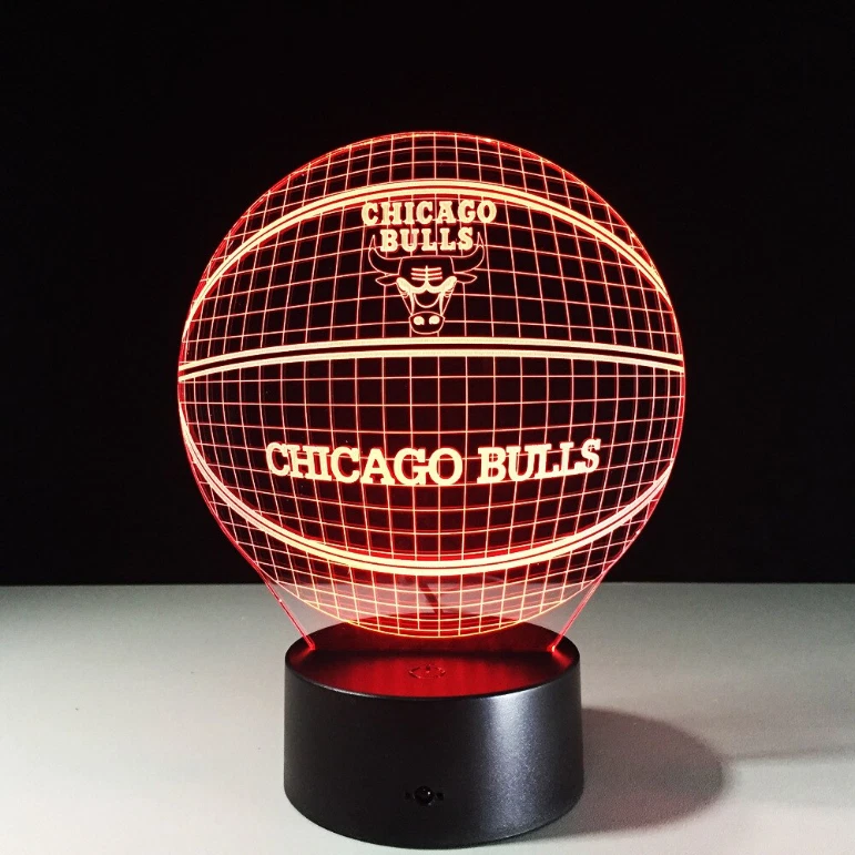 Chicago Bulls Michael Jordan Derrick Rose LED Light Lamp