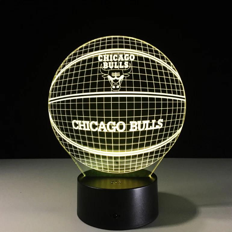 Chicago Bulls Michael Jordan Derrick Rose LED Light Lamp