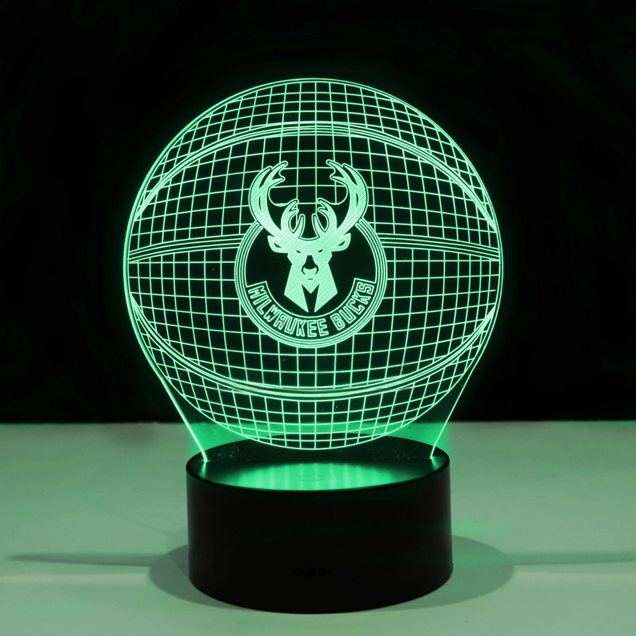 Milwaukee Bucks Basketball Antetokounmpo LED Night Light With Acrylic Display 