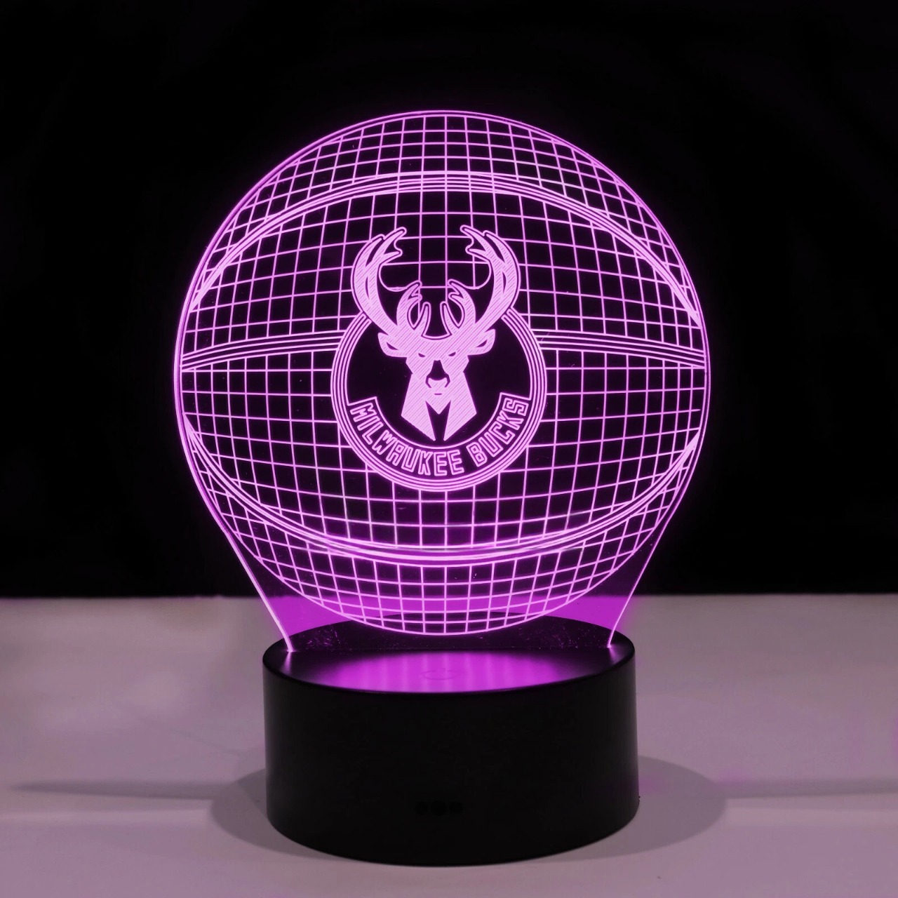 Milwaukee Bucks Basketball Antetokounmpo LED Night Light With Acrylic Display 