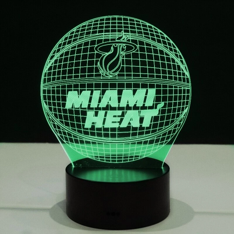 Miami Heat Jimmy Butler Tyler Herro Bam Adebayo LED Light Lamp