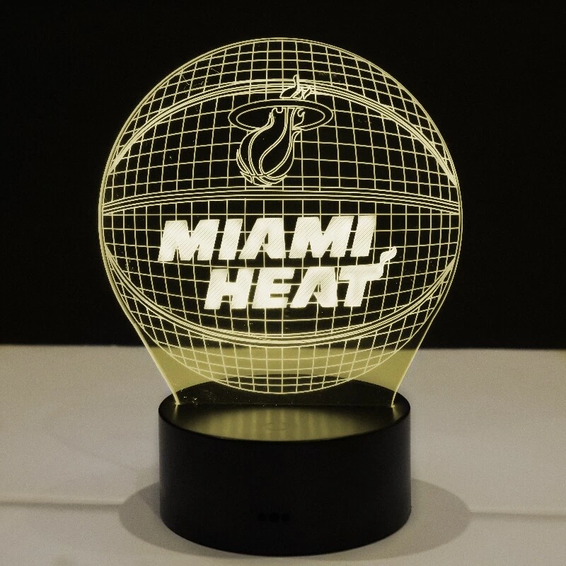 Miami Heat Jimmy Butler Tyler Herro Bam Adebayo LED Light Lamp