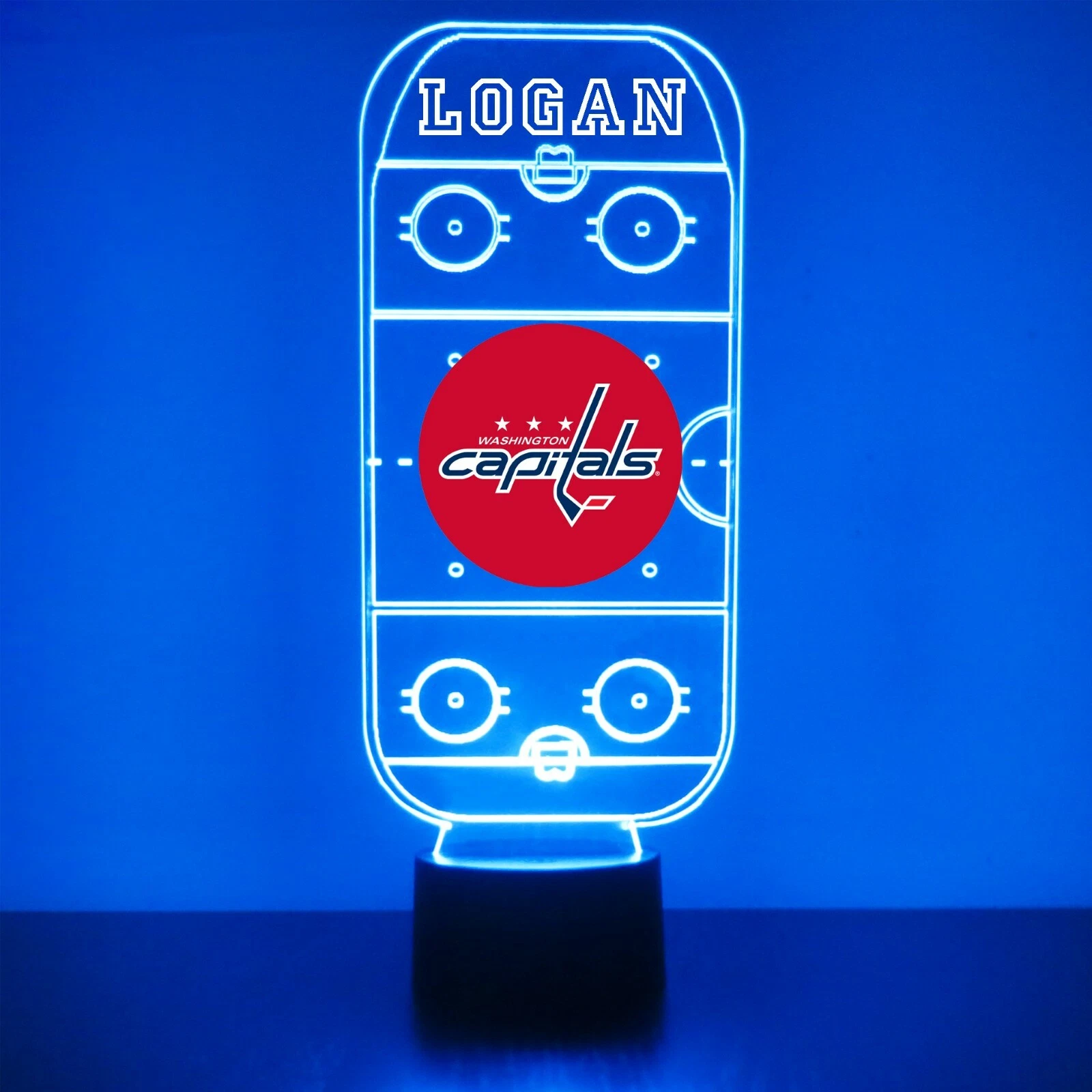 Personalized Washington Capitals Night Light Lamp