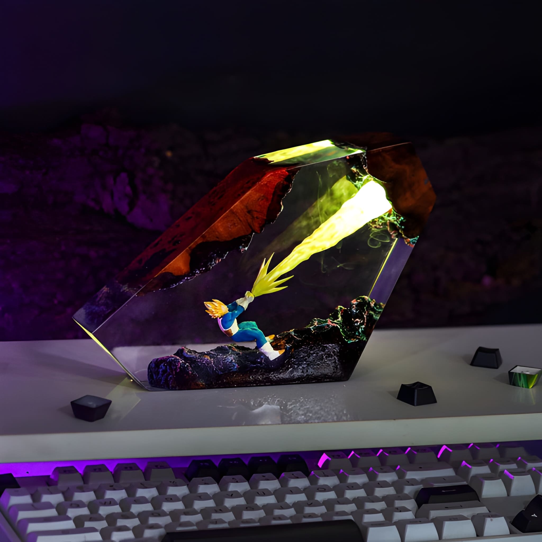 Fantasy Dragon Diorama Epoxy Resin Night Light