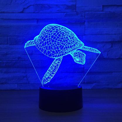 Adorable Sea Turtle 3D Optical Illusion Lamp - 3D Optical Lamp