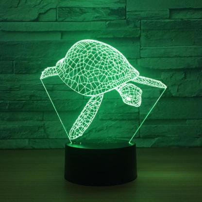 Adorable Sea Turtle 3D Optical Illusion Lamp - 3D Optical Lamp
