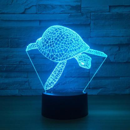 Adorable Sea Turtle 3D Optical Illusion Lamp - 3D Optical Lamp
