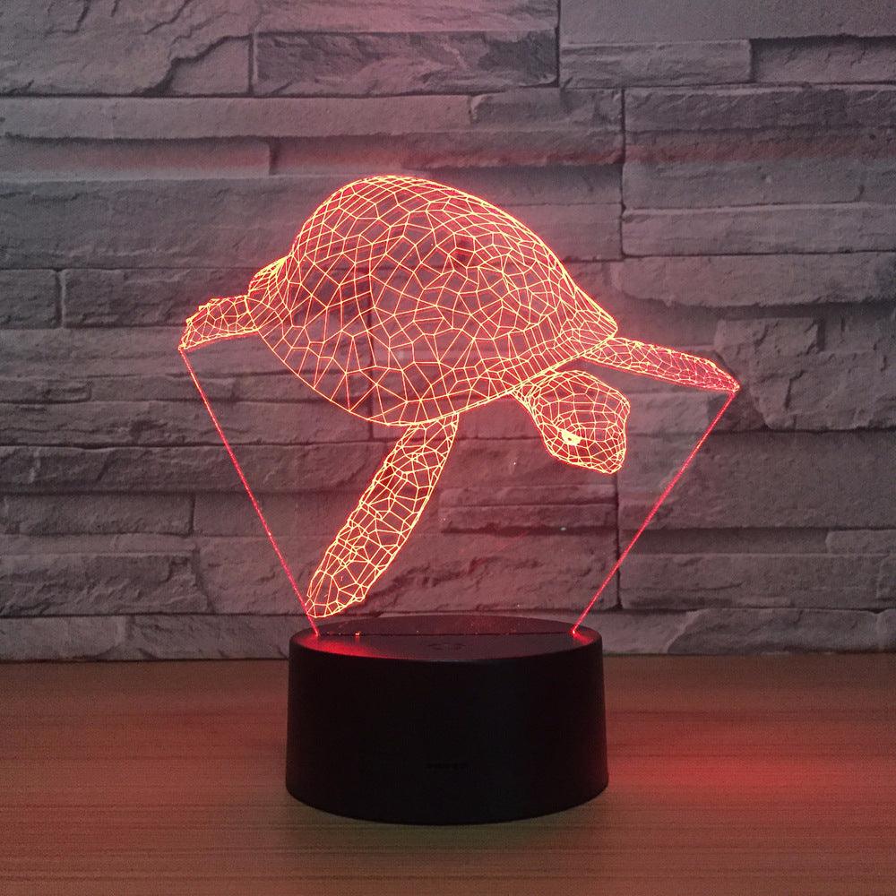 Adorable Sea Turtle 3D Optical Illusion Lamp - 3D Optical Lamp