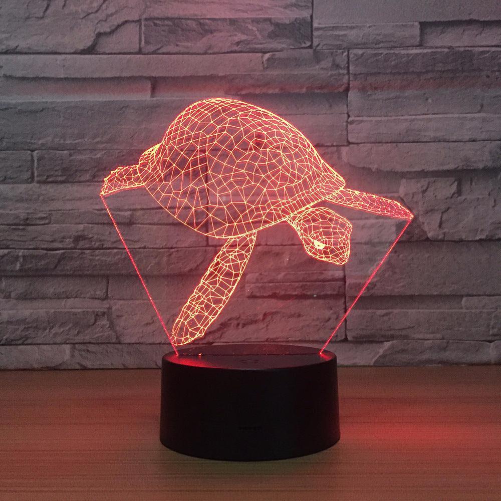 Adorable Sea Turtle 3D Optical Illusion Lamp - 3D Optical Lamp