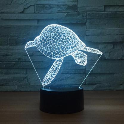Adorable Sea Turtle 3D Optical Illusion Lamp - 3D Optical Lamp