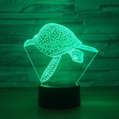 Adorable Sea Turtle 3D Optical Illusion Lamp - 3D Optical Lamp