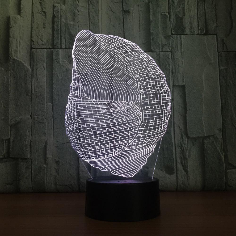 Sea Snail 3D Lamp with Multicolor LED and Touch-Sensitive-3D Optical Lamp