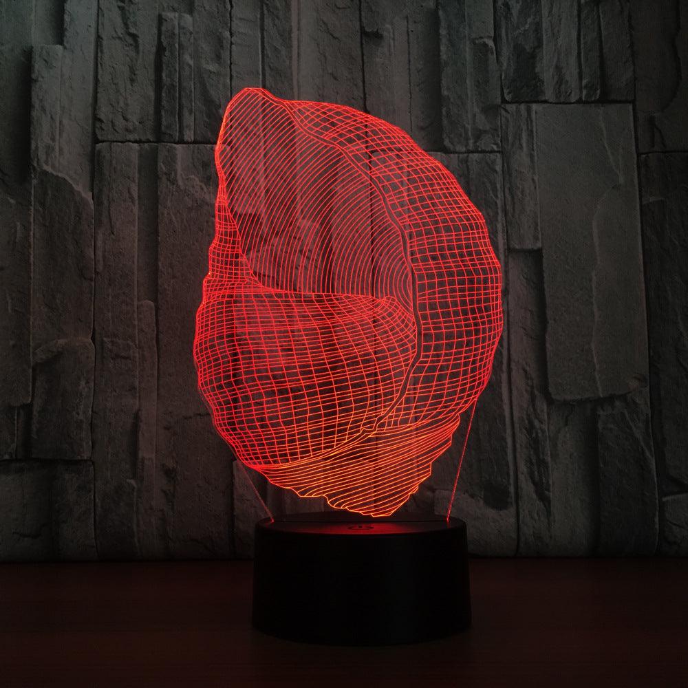 Sea Snail 3D Lamp with Multicolor LED and Touch-Sensitive-3D Optical Lamp