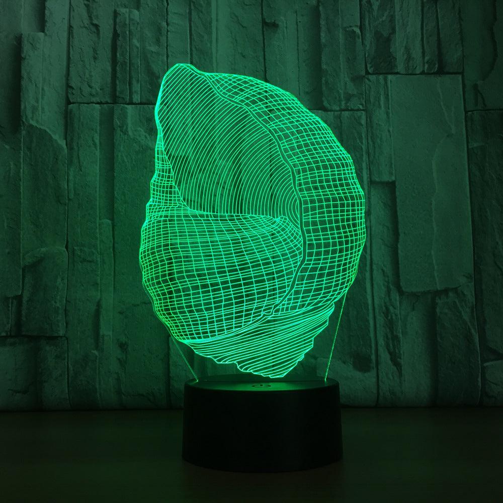 Sea Snail 3D Lamp with Multicolor LED and Touch-Sensitive-3D Optical Lamp