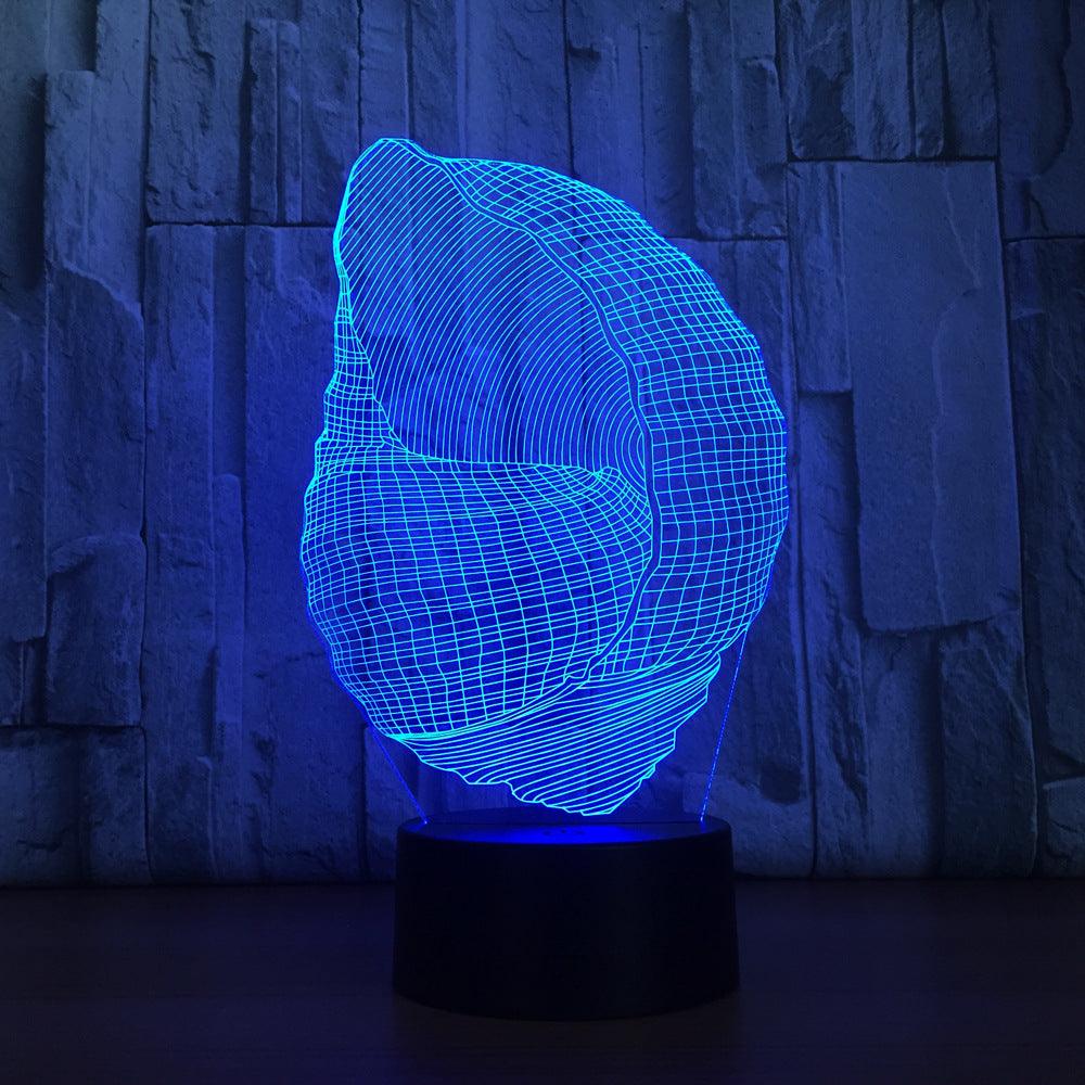 Sea Snail 3D Lamp with Multicolor LED and Touch-Sensitive-3D Optical Lamp