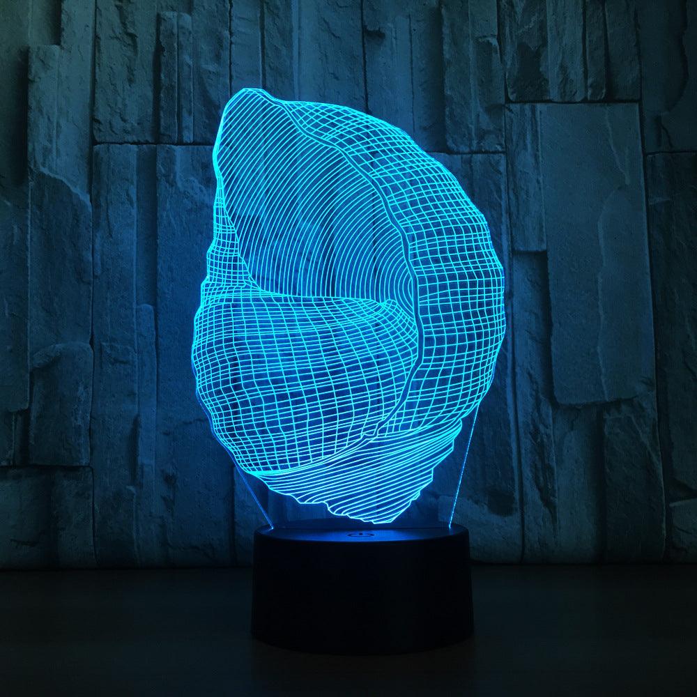 Sea Snail 3D Lamp with Multicolor LED and Touch-Sensitive-3D Optical Lamp