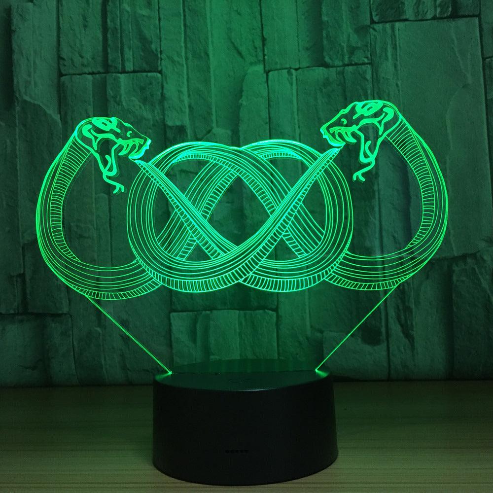 3D Ouroboros Snake Lamp-3D Optical Lamp
