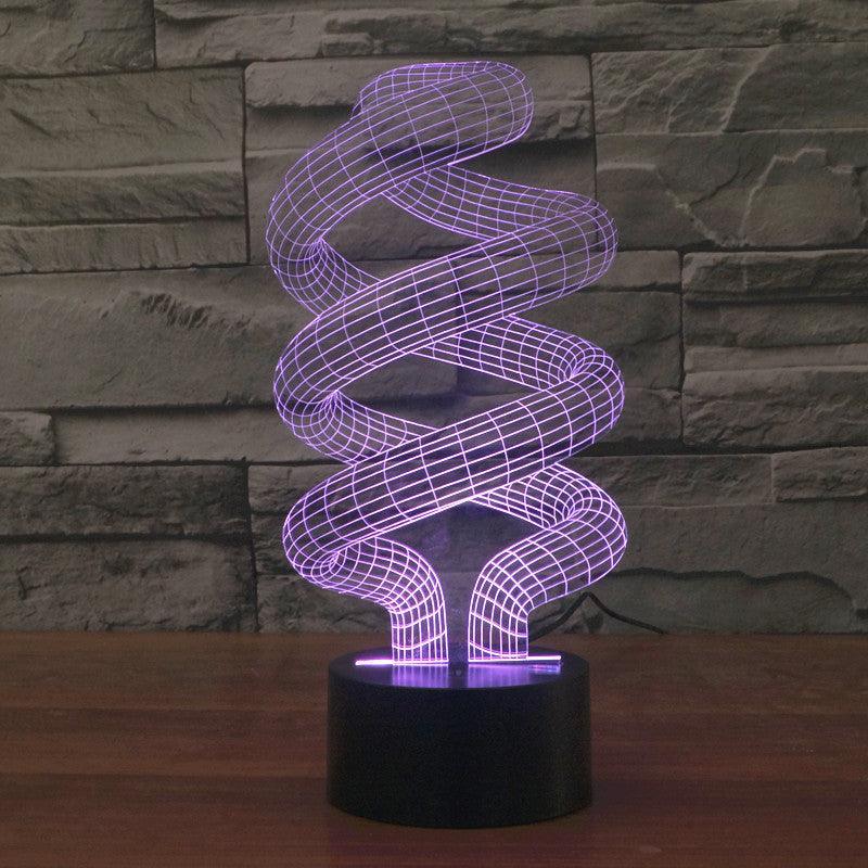 Saving Bulb 3D Illusion Lamp with Acrylic and Touch Control Lighting-3D Optical Lamp
