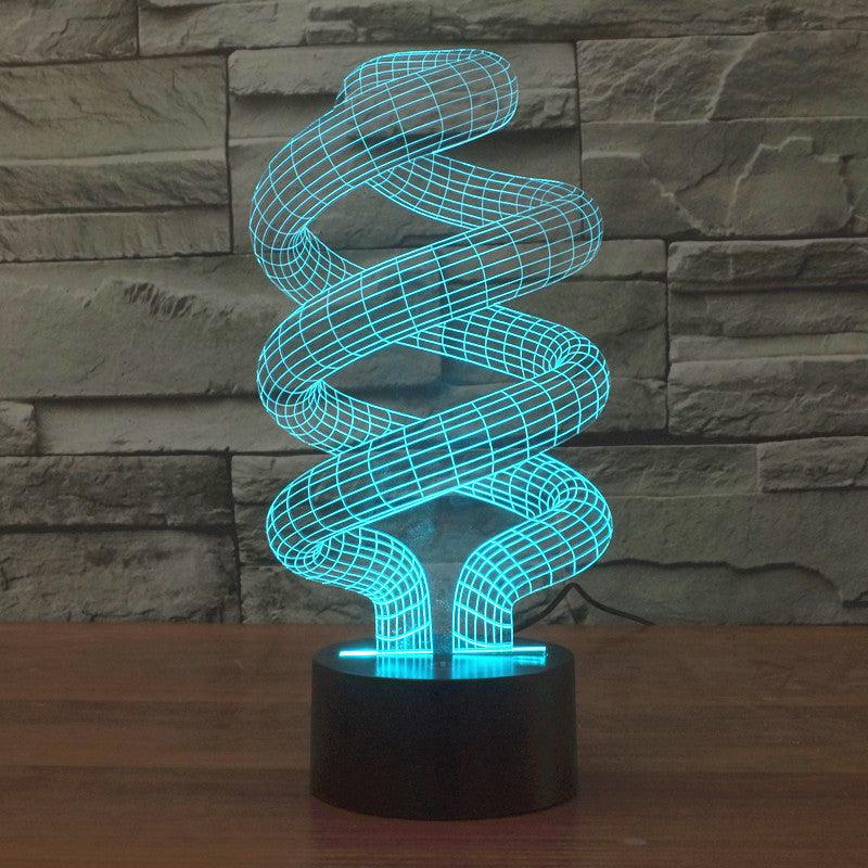Saving Bulb 3D Illusion Lamp with Acrylic and Touch Control Lighting-3D Optical Lamp