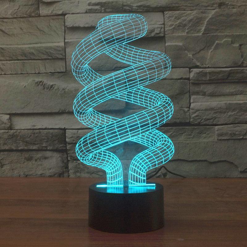 Saving Bulb 3D Illusion Lamp with Acrylic and Touch Control Lighting-3D Optical Lamp